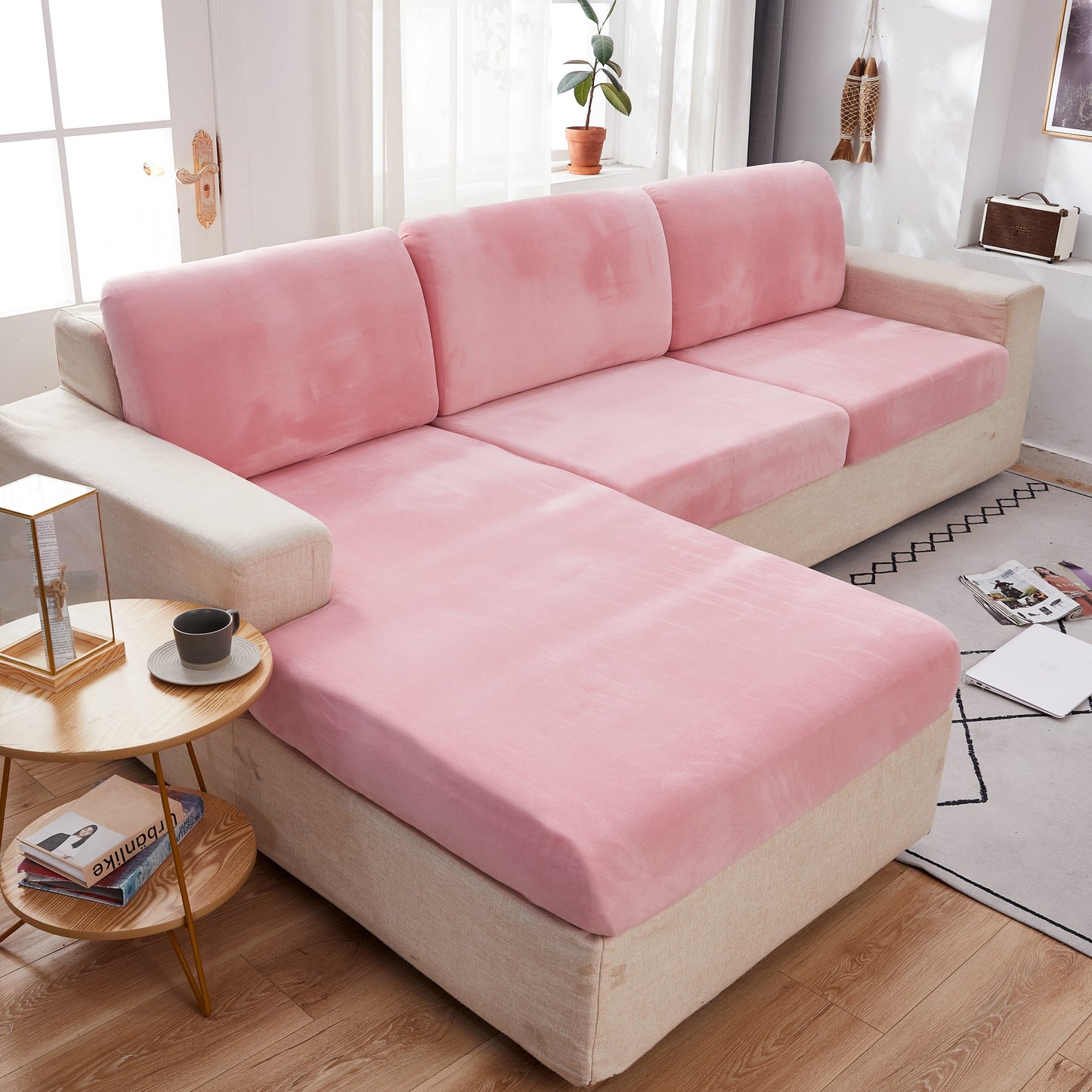 Sectional Sofa Cover | Velvet (Special Sizes)