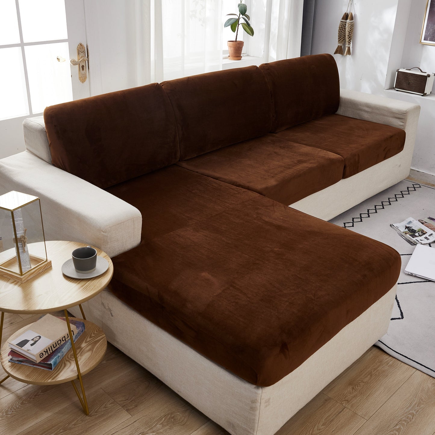 Sectional Sofa Cover | Velvet (Special Sizes)