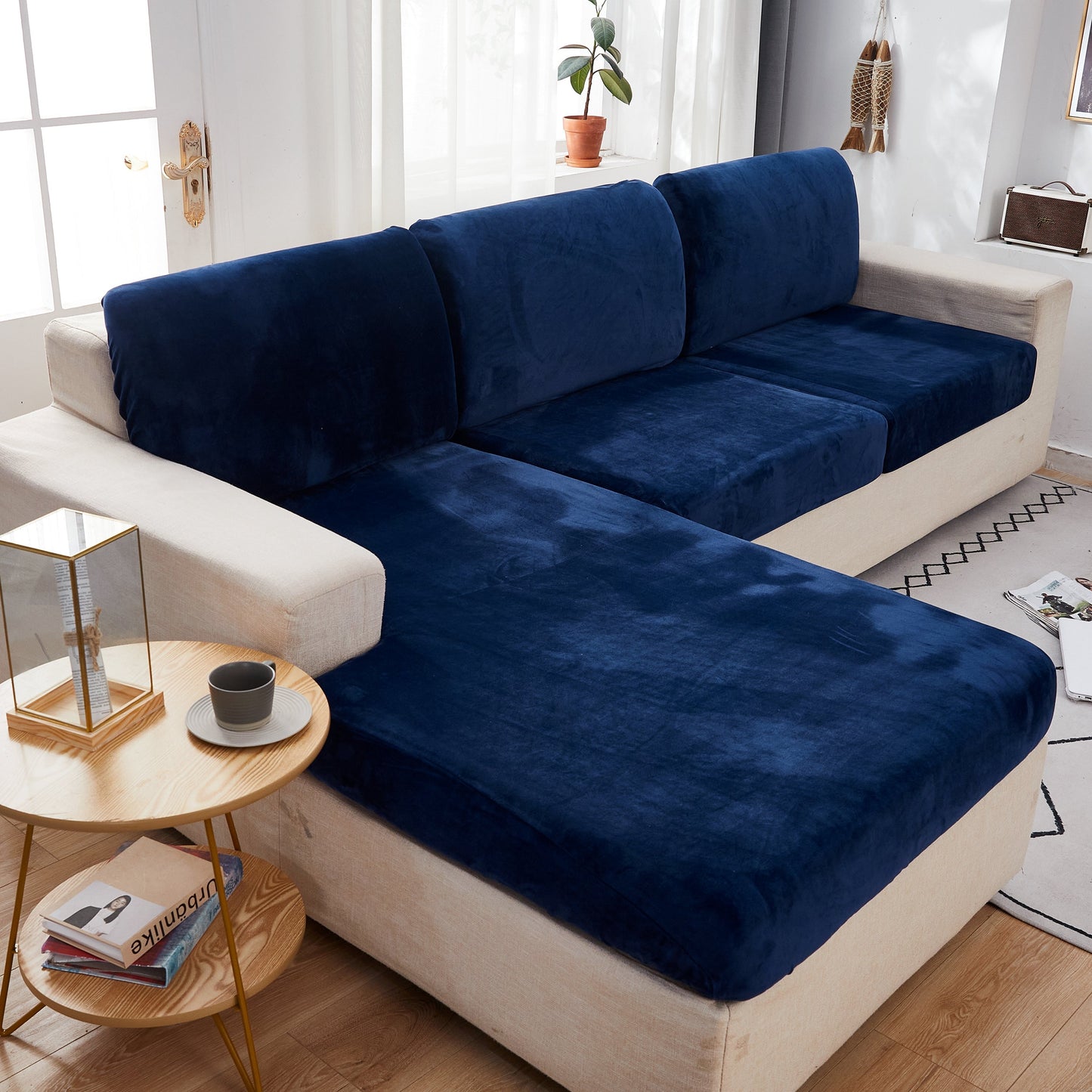 Sectional Sofa Cover | Velvet (Special Sizes)