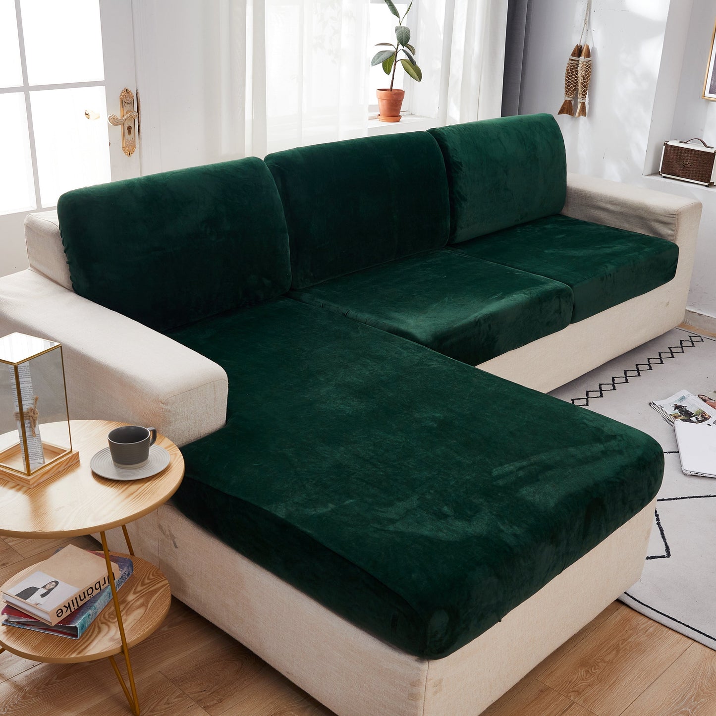 Sectional Sofa Cover | Velvet (Special Sizes)